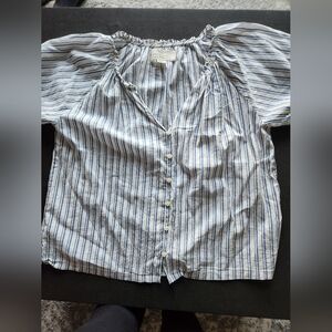 NEW TROVATA june blouse in swim stripe